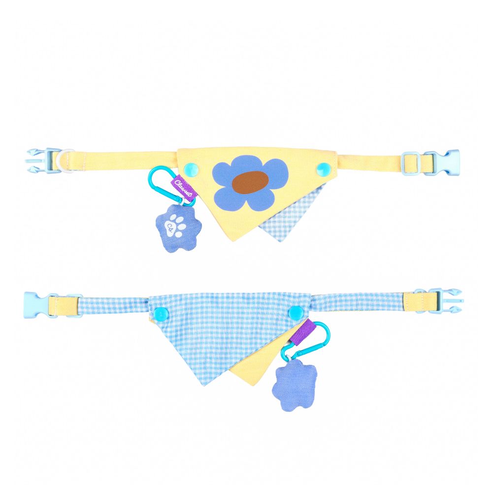 CLAWSET Studio® Picnic Bloom | Bandana Collar - Sunny Pop