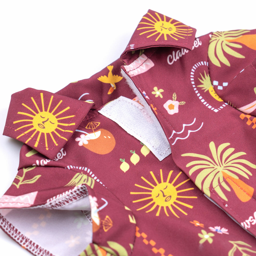 CLAWSET Studio | Hawaii's Calling! - Pet Shirt - Maroon
