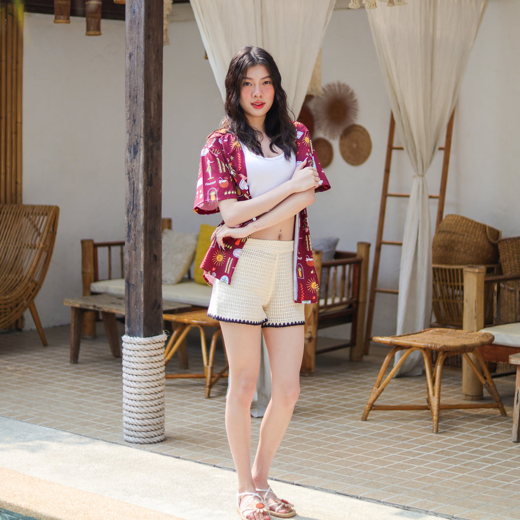 CLAWSET Studio | Hawaii's Calling! -Human Shirt- Maroon