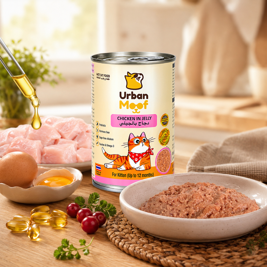 URBAN MOOF | WET CAT FOOD -  CHICKEN IN JELLY FOR KITTEN