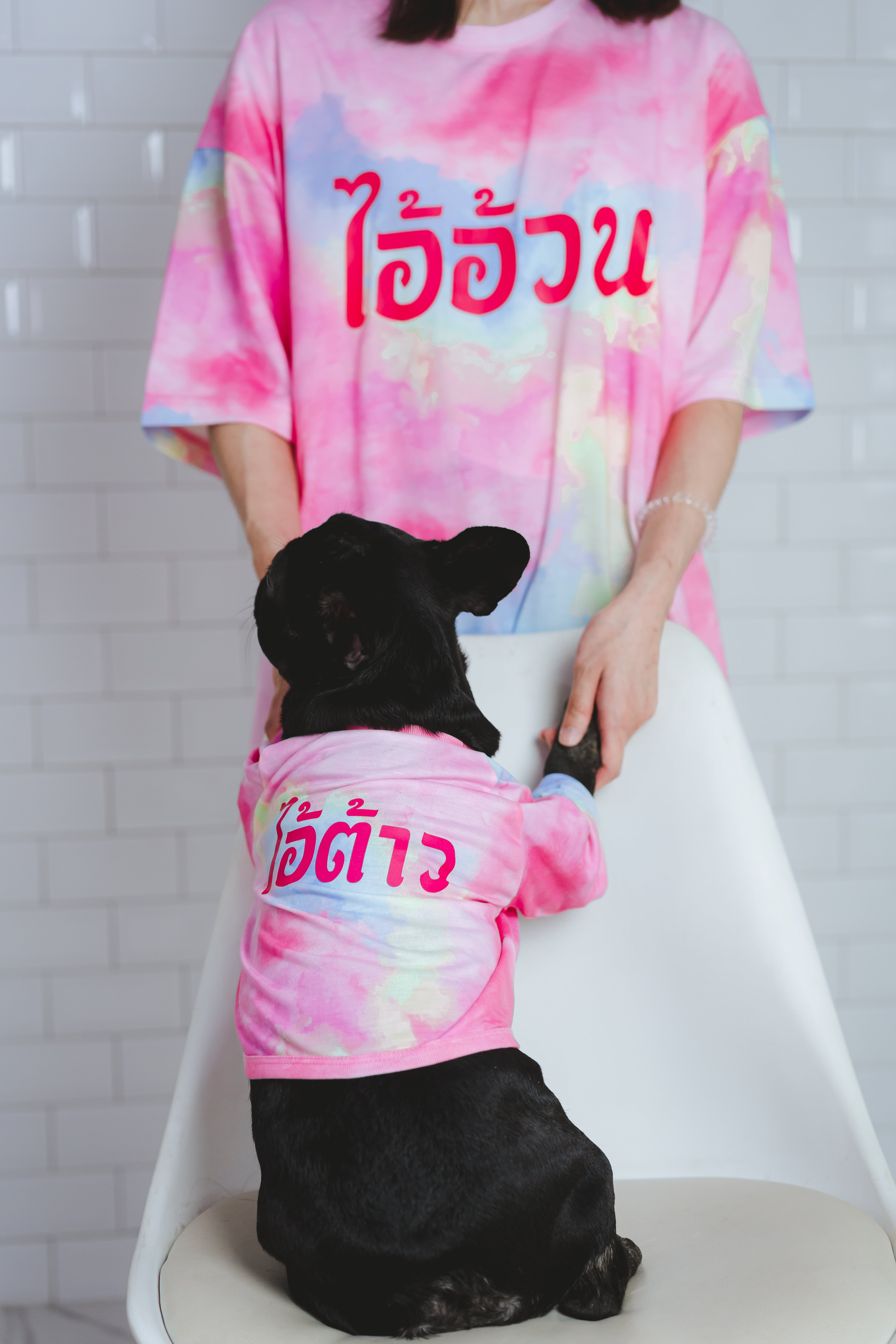 CLAWSET Studio | เสื้อคู่เจ้าของ x สัตว์เลี้ยง เสื้อหมาแมว มัดย้อม สกรีนลาย (เฉพาะเสื้อสัตว์เลี้ยง)