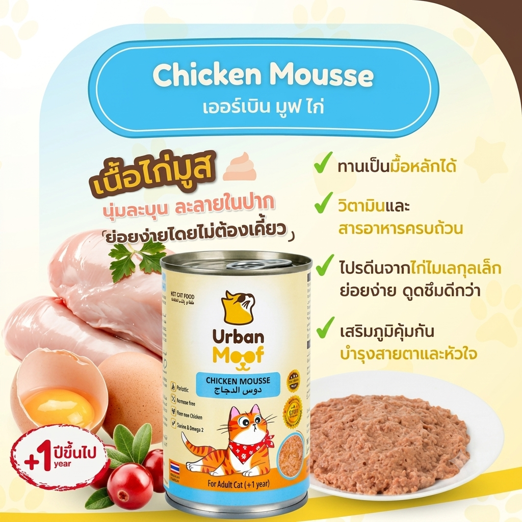 URBAN MOOF | WET CAT FOOD -  CHICKEN