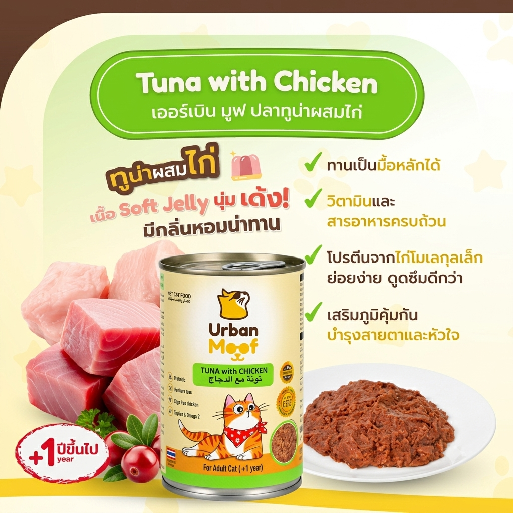 URBAN MOOF | WET CAT FOOD -  TUNA WITH CHICKEN