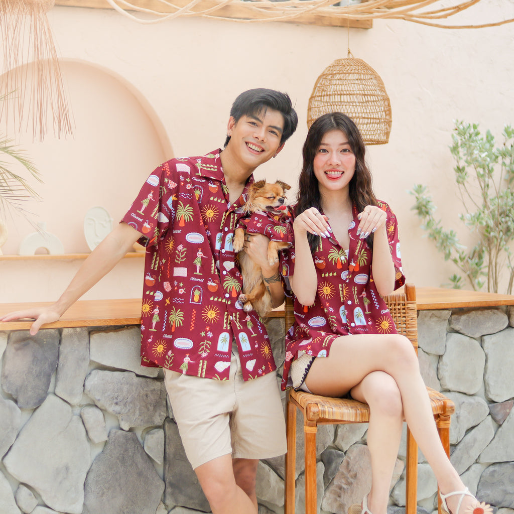 CLAWSET Studio | Hawaii's Calling! -Human Shirt- Maroon