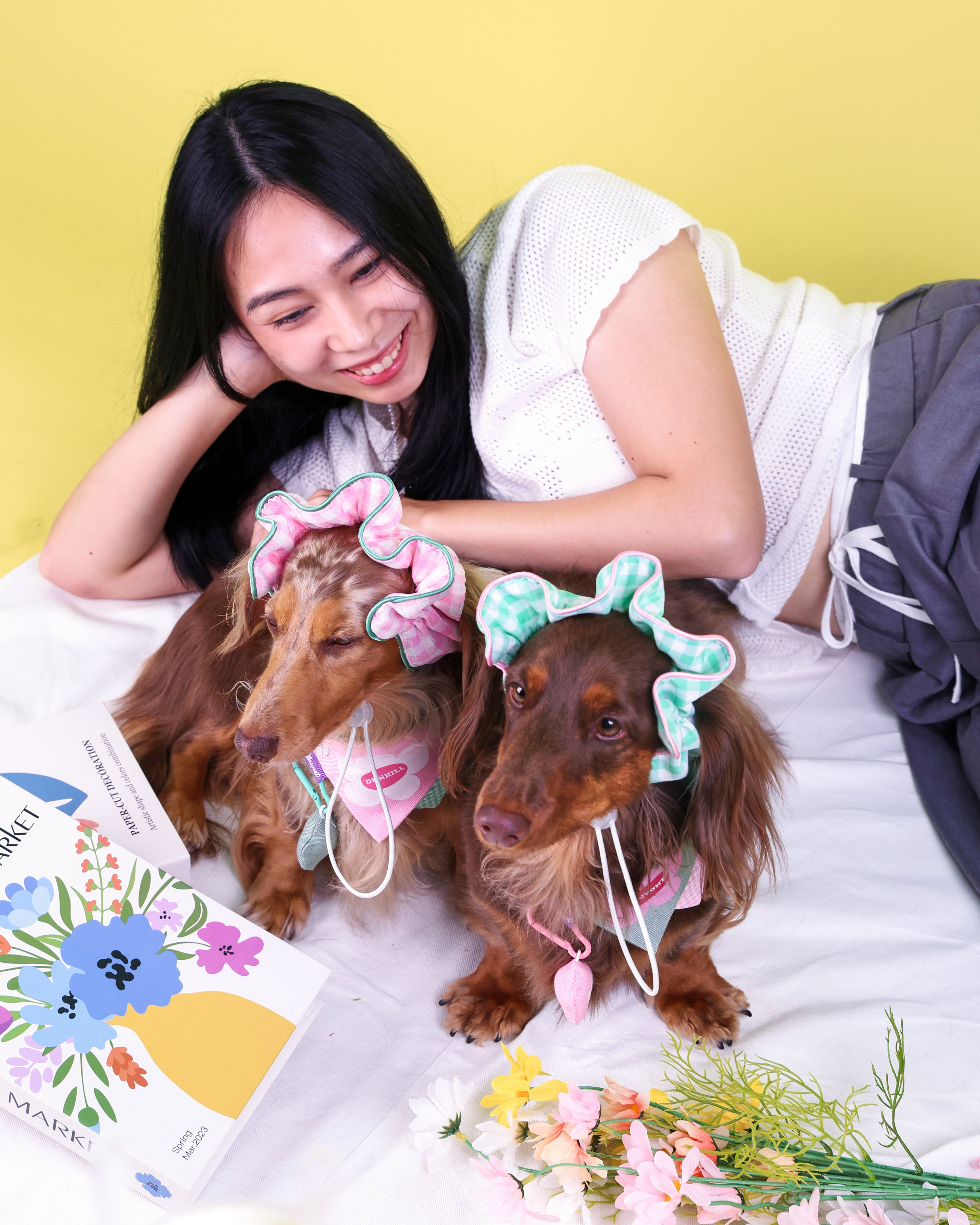 CLAWSET Studio® Picnic Bloom | Comfy Headband - Blue