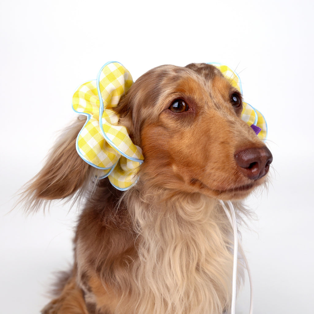 CLAWSET Studio® Picnic Bloom | Flower Scrunchies - Yellow