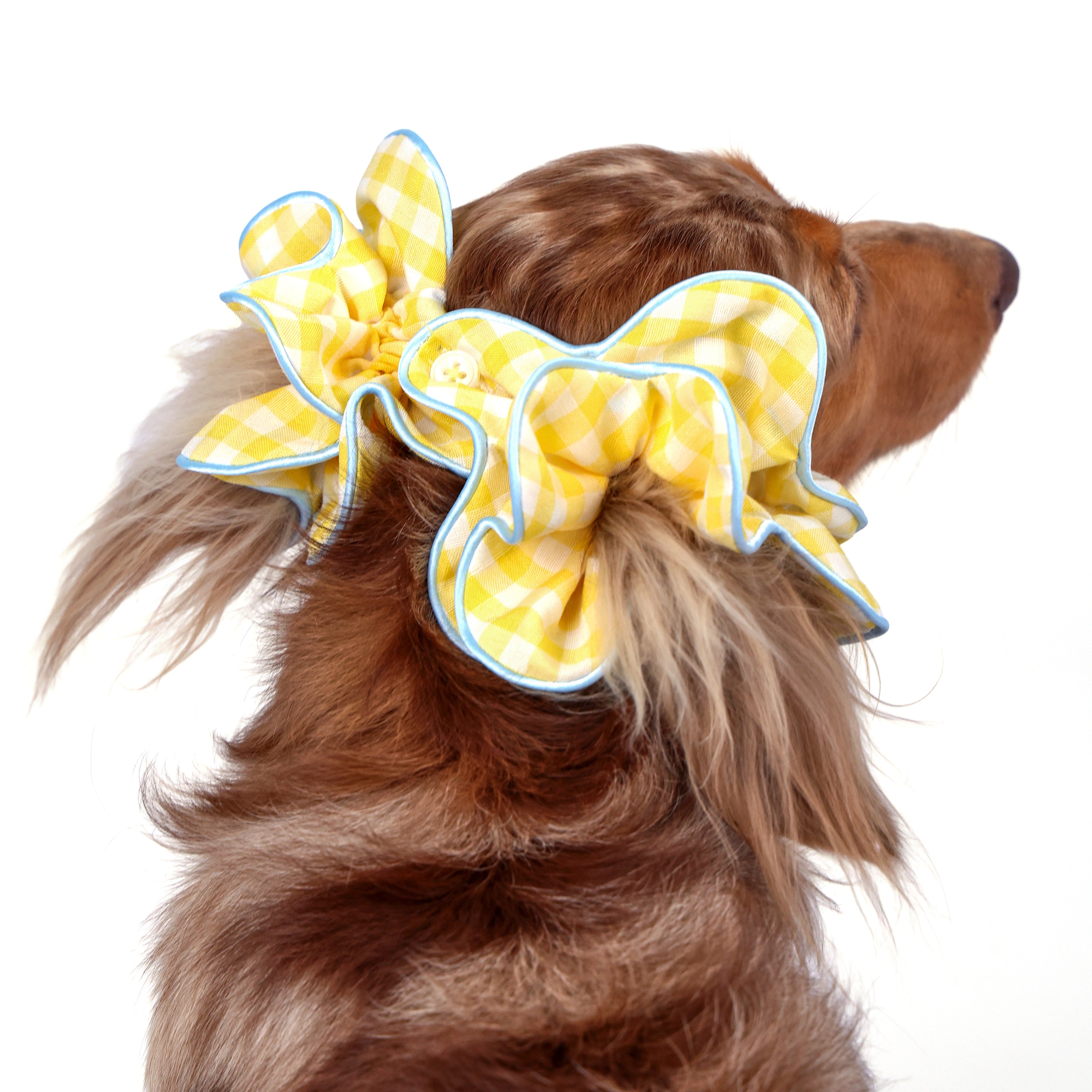 CLAWSET Studio® Picnic Bloom | Flower Scrunchies - Yellow