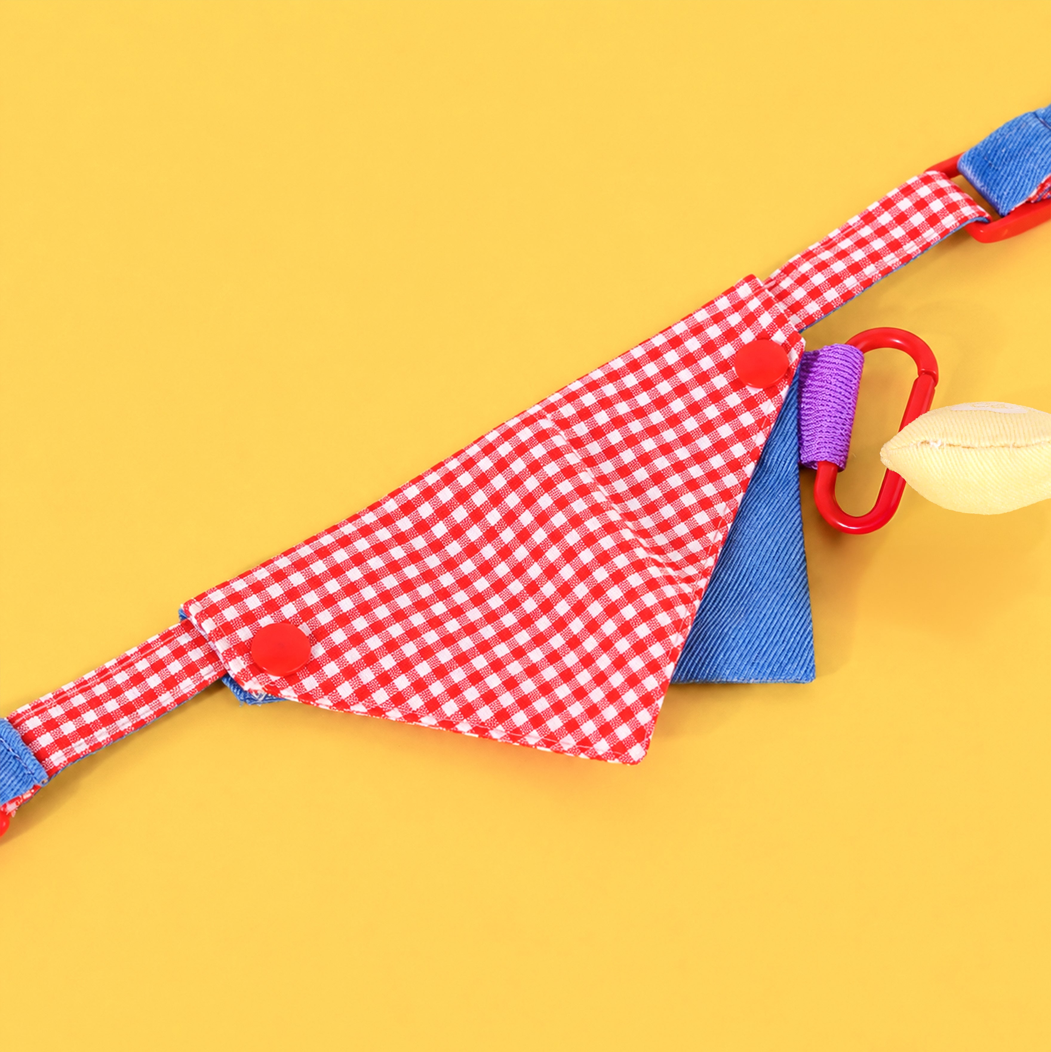 CLAWSET Studio® Picnic Bloom | Bandana Collar - Navy