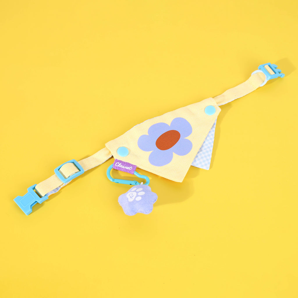 CLAWSET Studio® Picnic Bloom | Bandana Collar - Sunny Pop