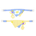 CLAWSET Studio® Picnic Bloom | Bandana Collar - Blue Daisy