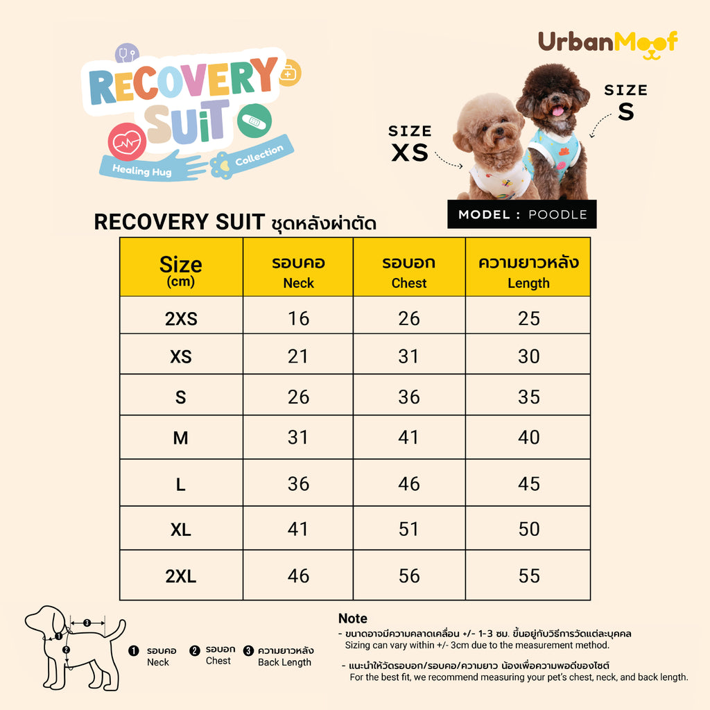 URBAN MOOF | LIFESTYLE - Recovery Suit เสื้อสัตว์เลี้ยงหลังผ่าตัด