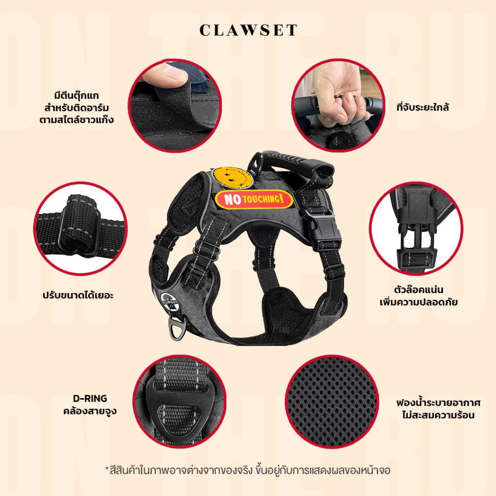 CLAWSET Studio | เซ็ทสายรัดอก พร้อมสายจูง On The Run