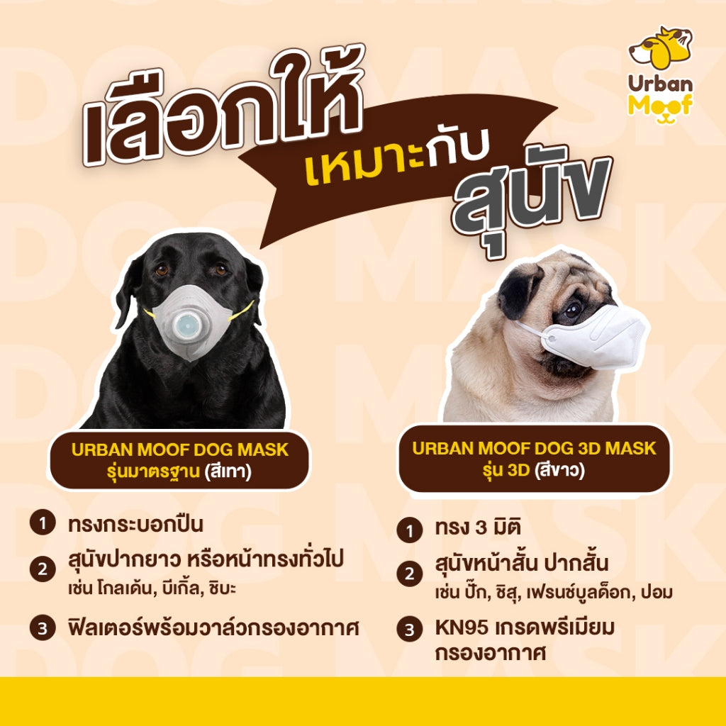 URBAN MOOF | WELLNESS - Pet Face Mask - 3D Mask