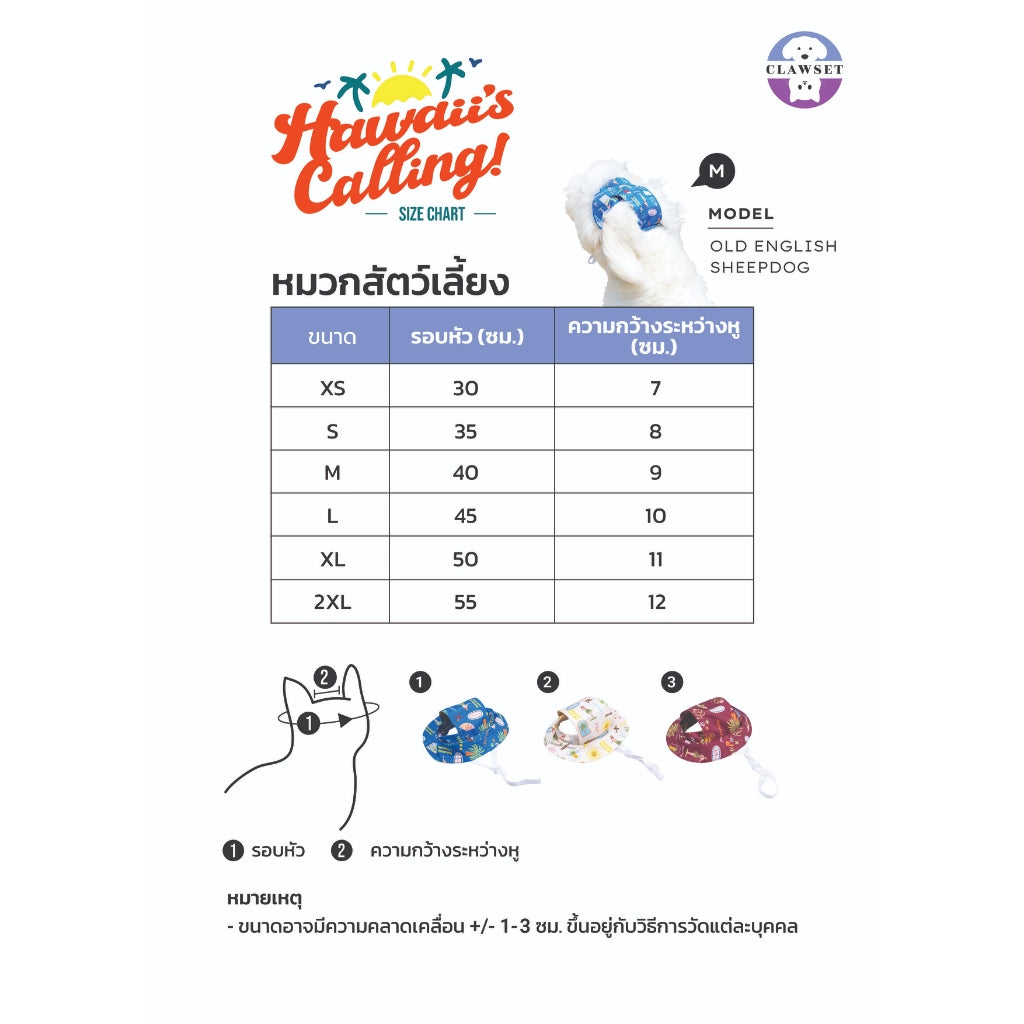 CLAWSET Studio |Hawaii's Calling -Pet Hat- Harbour
