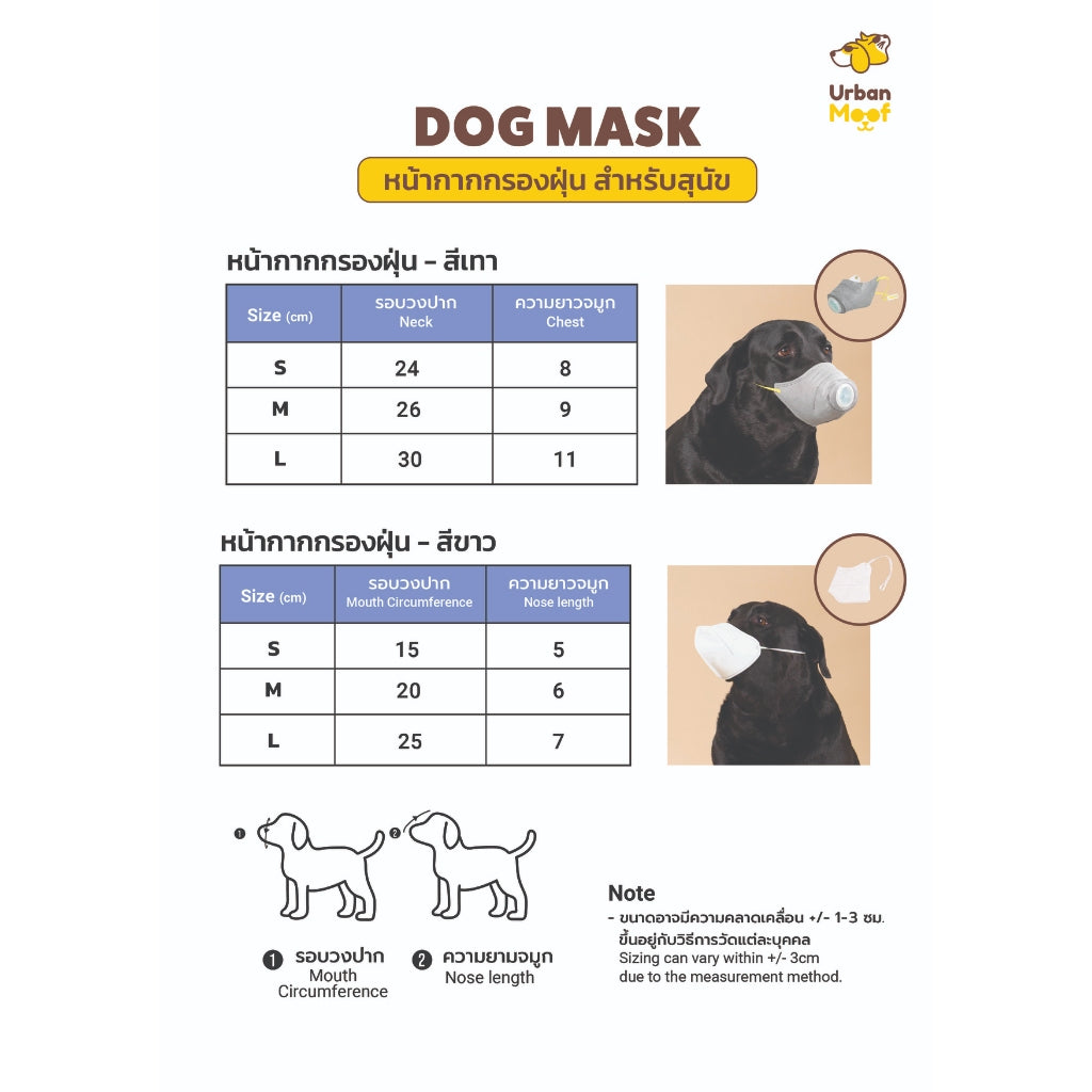 URBAN MOOF | WELLNESS - Pet Face Mask - 3D Mask