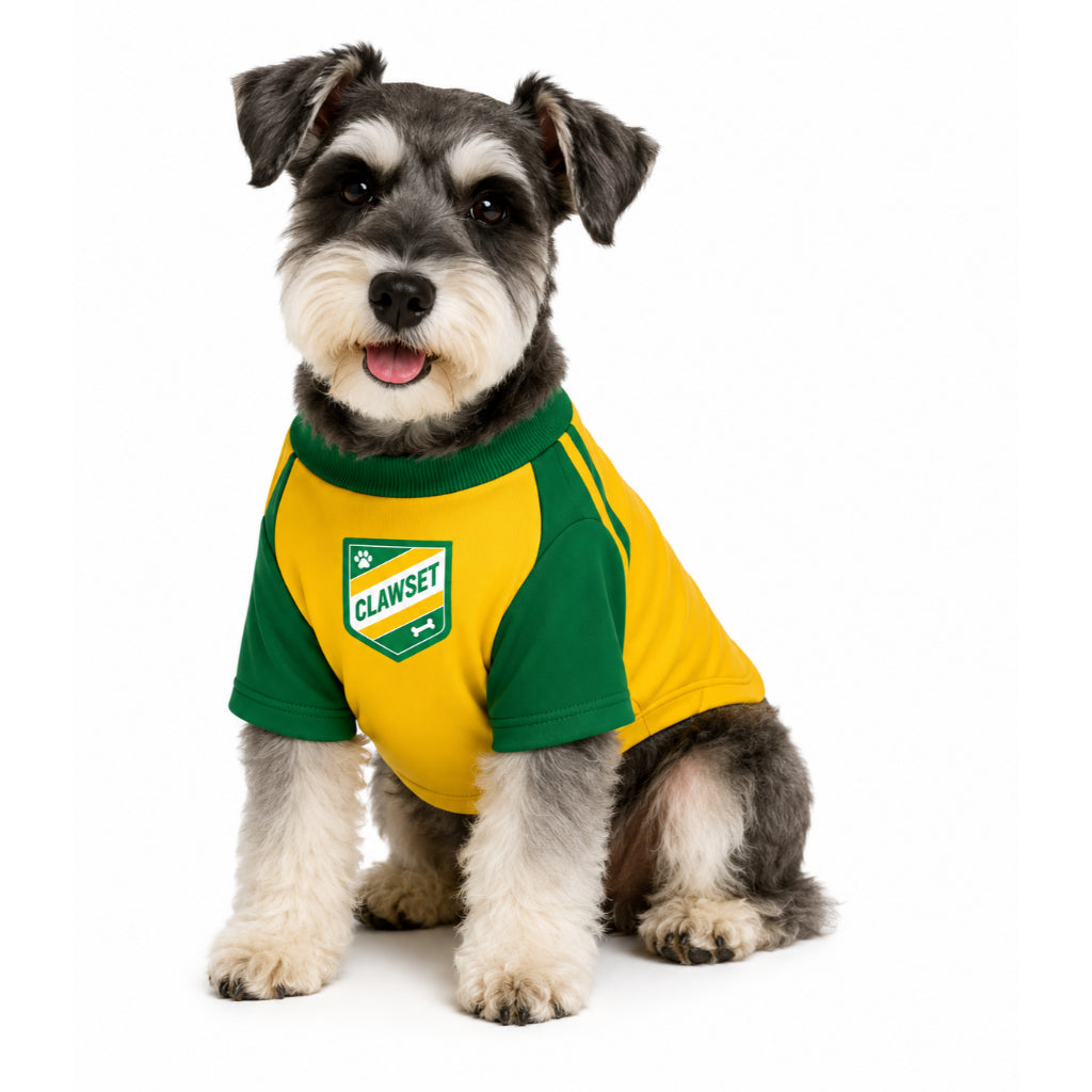 CLAWSET Studio® | PAW WORLD CUP 2026 -Brazil เสื้อฟุตบอลสัตว์เลี้ยงทีมชาติบราซิล
