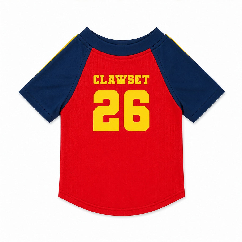 CLAWSET Studio® | PAW WORLD CUP 2026 -SPAIN เสื้อฟุตบอลสัตว์เลี้ยงทีมชาติสเปน